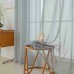 Beauty Home Κουρτίνα γάζα μονόχρωμη με 8 μεταλλικούς κρίκους Sharp Art 8448 140×270 Γκρι