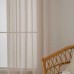 Beauty Home Κουρτίνα γάζα μονόχρωμη με 8 μεταλλικούς κρίκους Sharp Art 8448 140×270 Άμμου