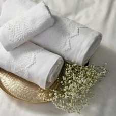 Borea Home Πετσέτες Σετ 3Τμχ Arabesk Λευκό