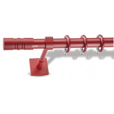 Μεταλλικό Κουρτινόξυλο – Enis Ισμήνη – Φ25mm – Κόκκινο Κεραμιδί Ν55/8040 - Μονό