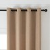 Beauty Home Κουρτίνα μεσαίας σκίασης με 8 μεταλλικούς κρίκους Illusion Art 8445 140×270 Άμμου
