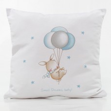 Μαξιλάρι Διακοσμητικό Printed Sweet Dreams Baby Λευκό-Σιελ Borea Home